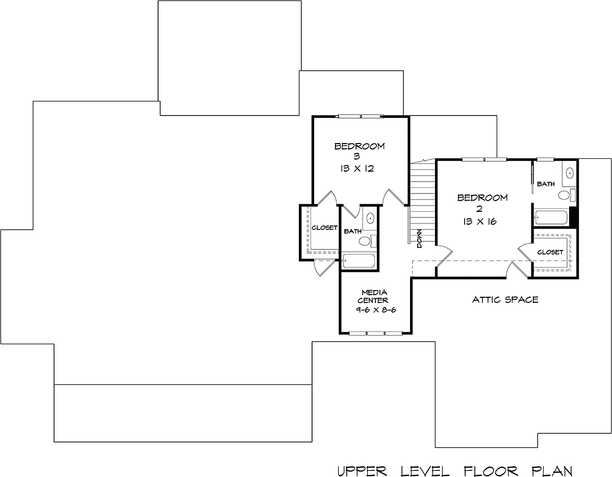 House Plan 76711 Level Two