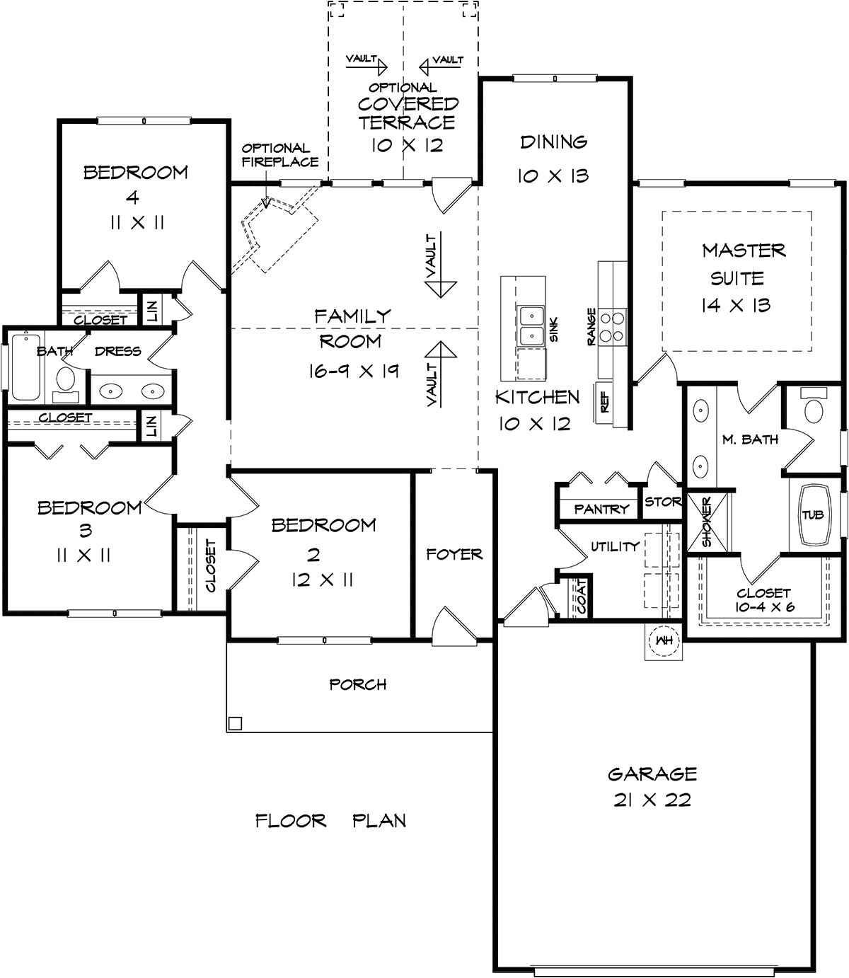 House Plan 76718 Level One