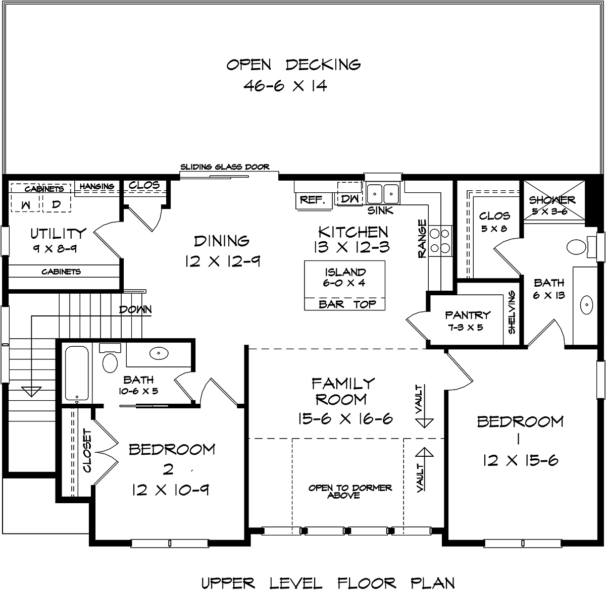 Garage-Living Plan 76726 Level Two
