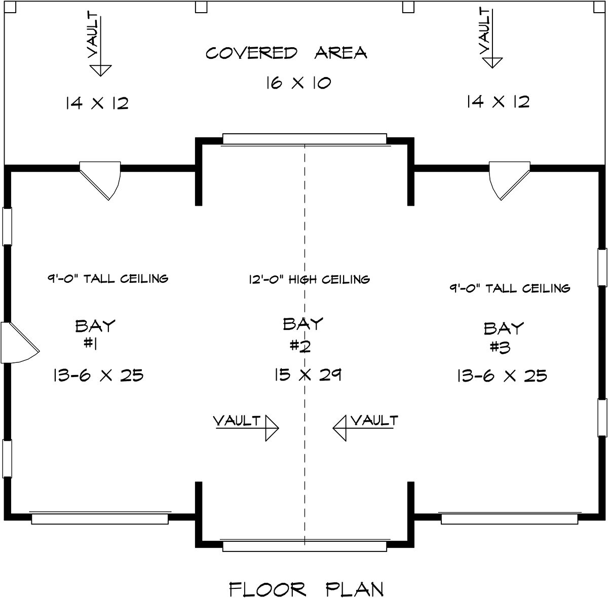 Garage Plan 76734 - 3 Car Garage Level One