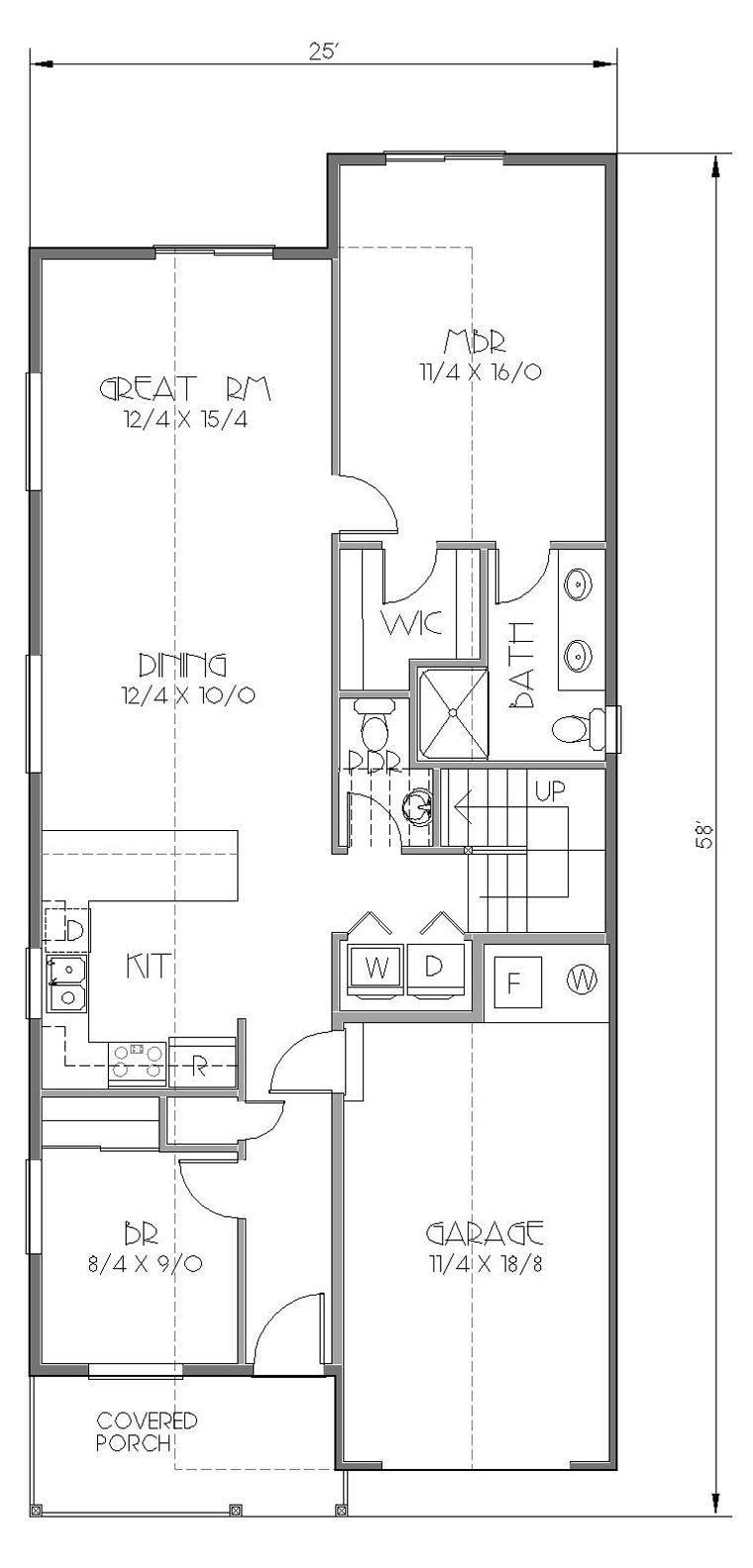 House Plan 76835 Level One