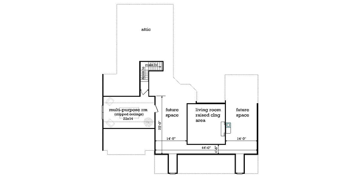House Plan 76944 Level Two