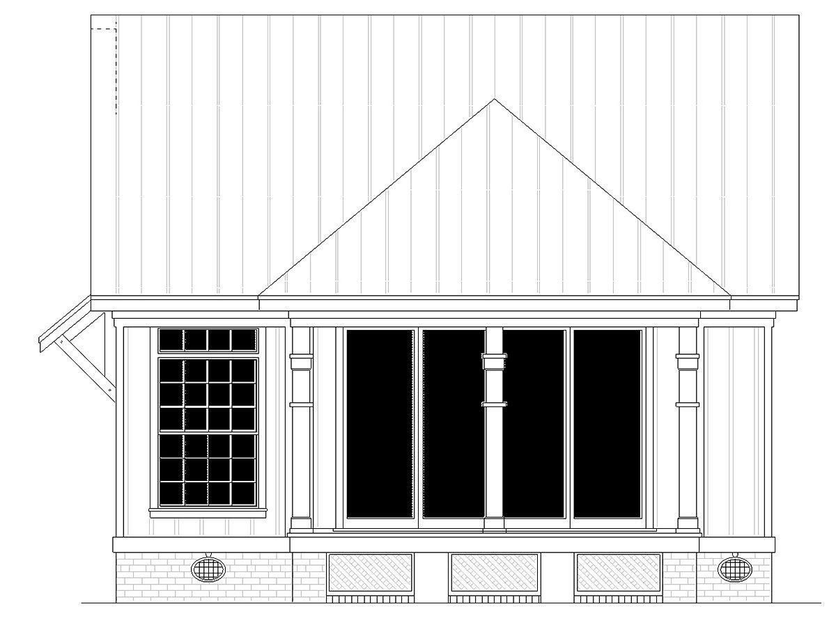 House Plan 76952 Rear Elevation