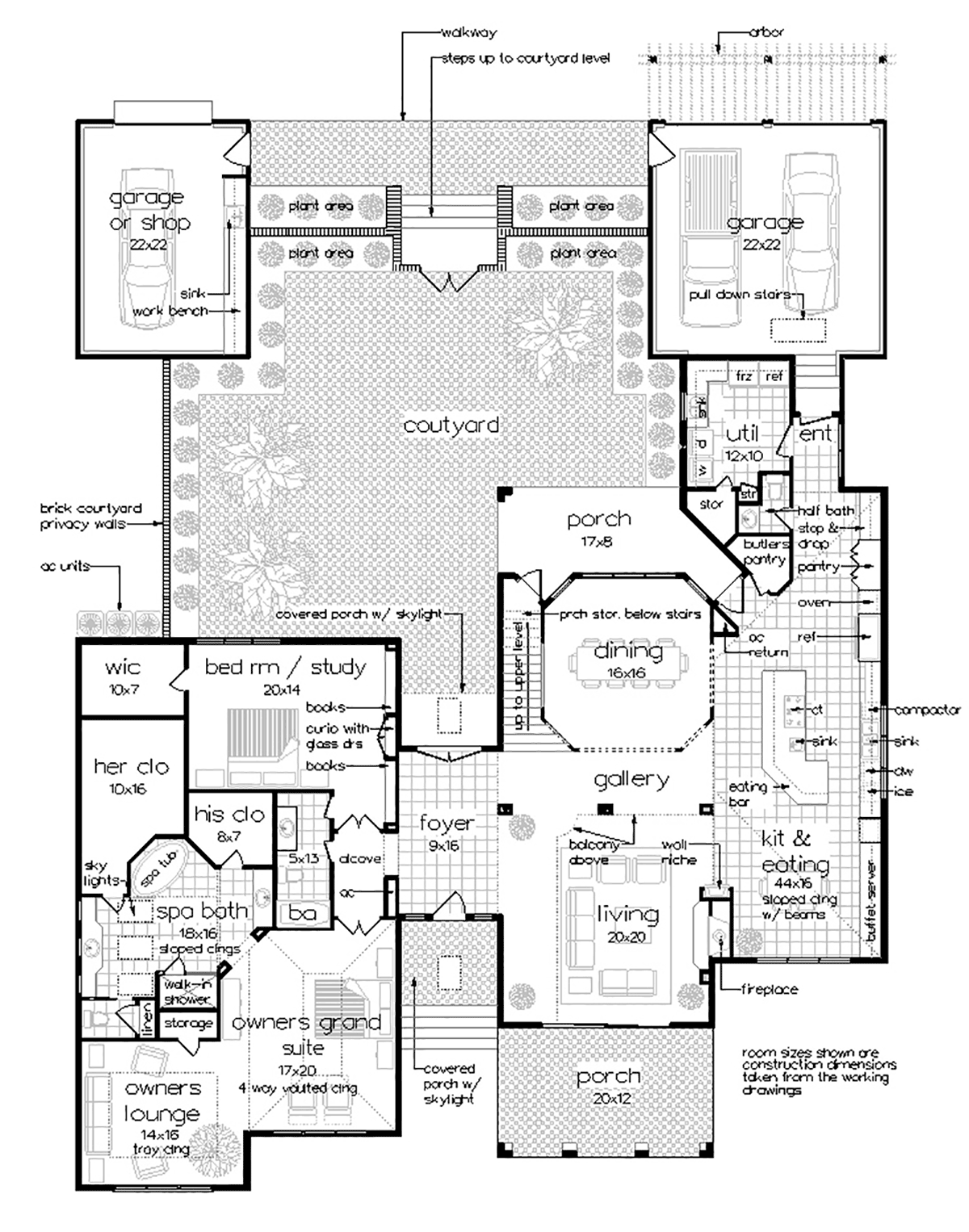 House Plan 76954 Level One