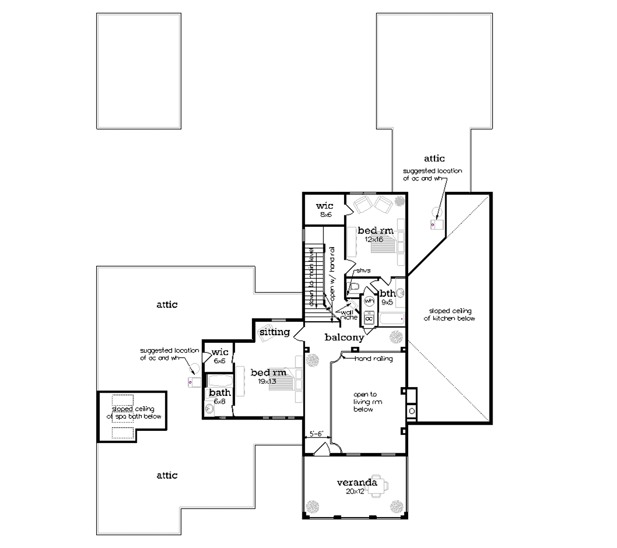 House Plan 76954 Level Two