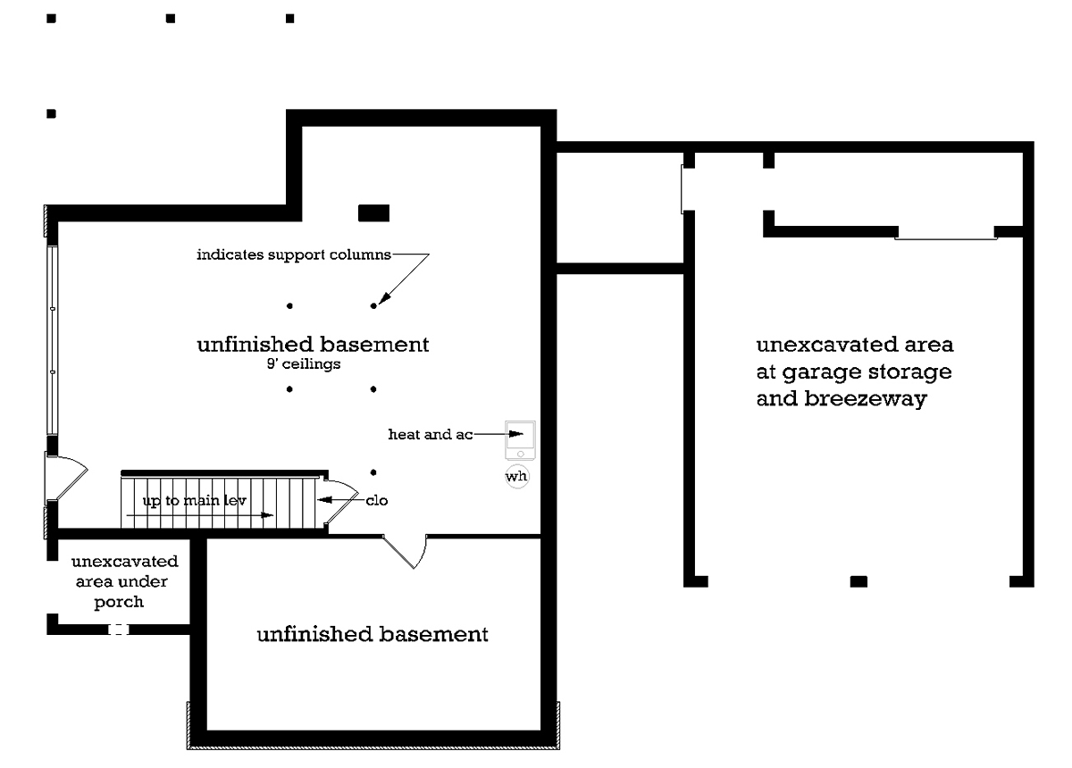 House Plan 76955 Lower Level