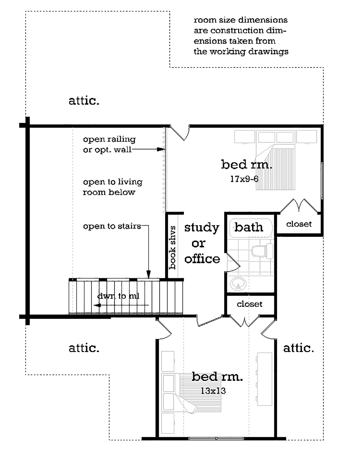 House Plan 76955 Level Two