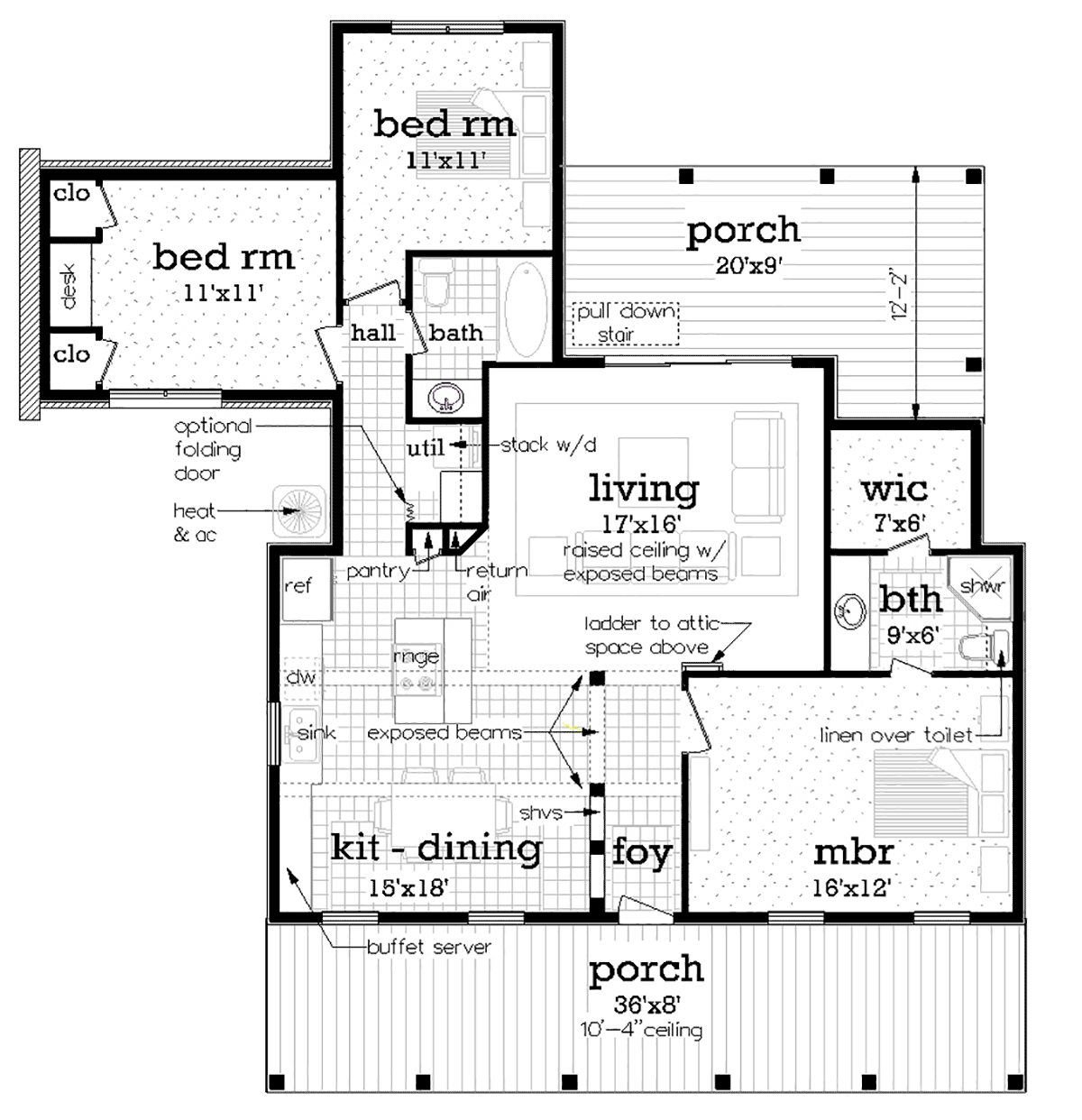 House Plan 76957 Level One