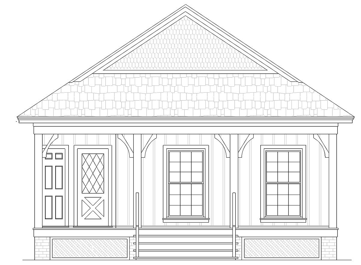 House Plan 76960 Rear Elevation