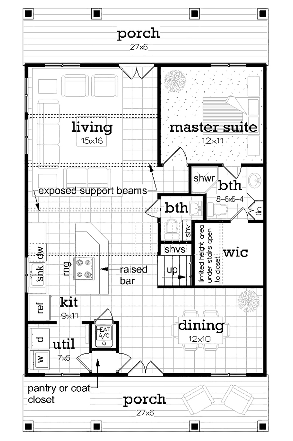 House Plan 76961 Level One
