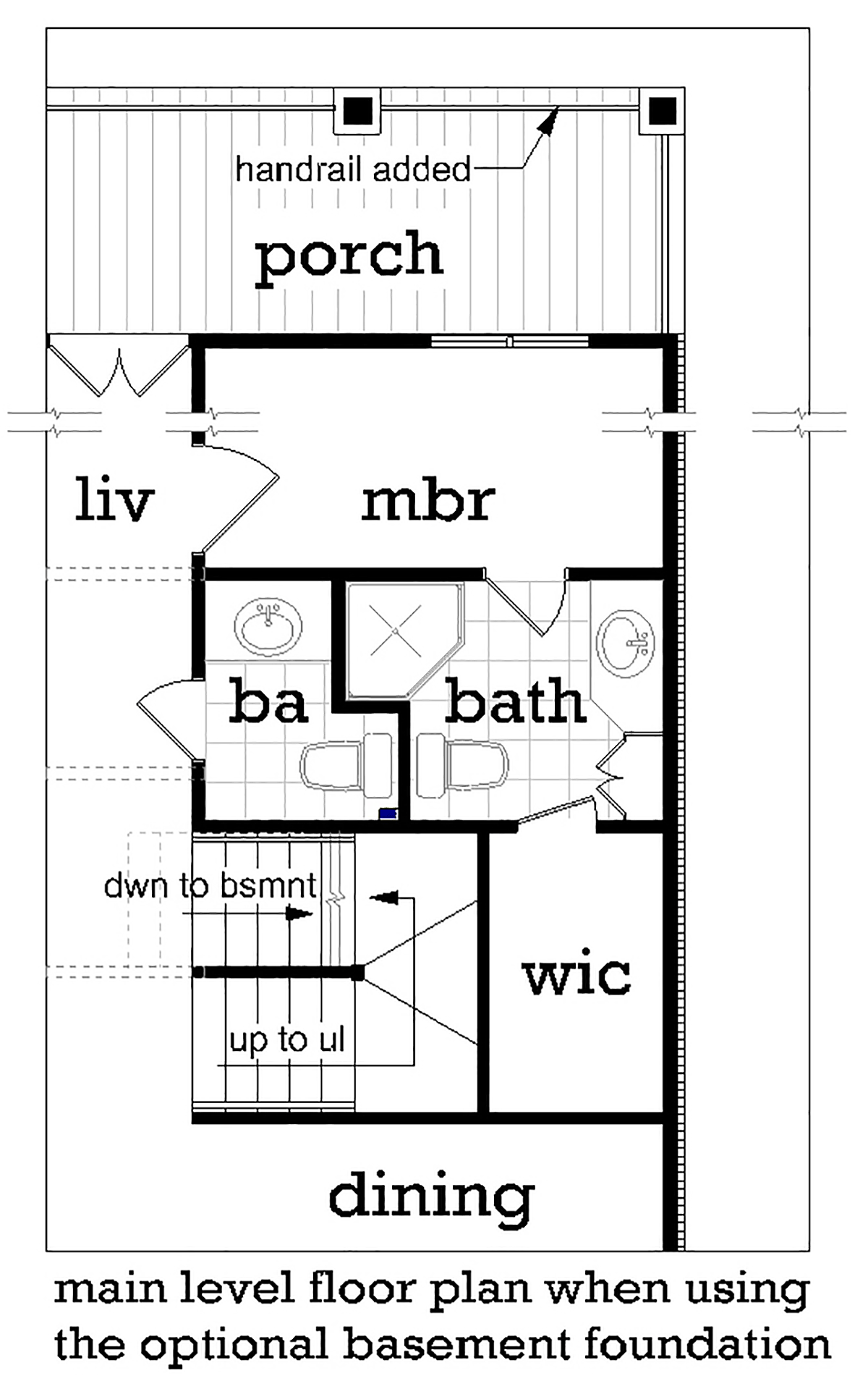 House Plan 76961 Alternate Level One