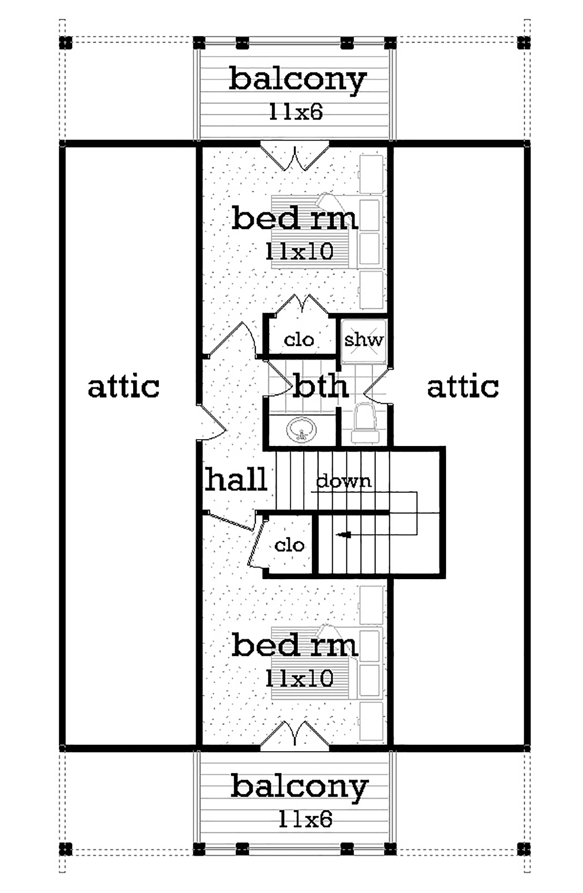 House Plan 76961 Level Two