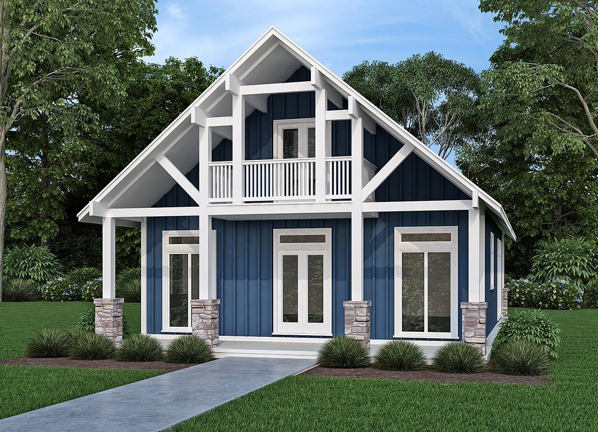 House Plan 76961 Rear Elevation