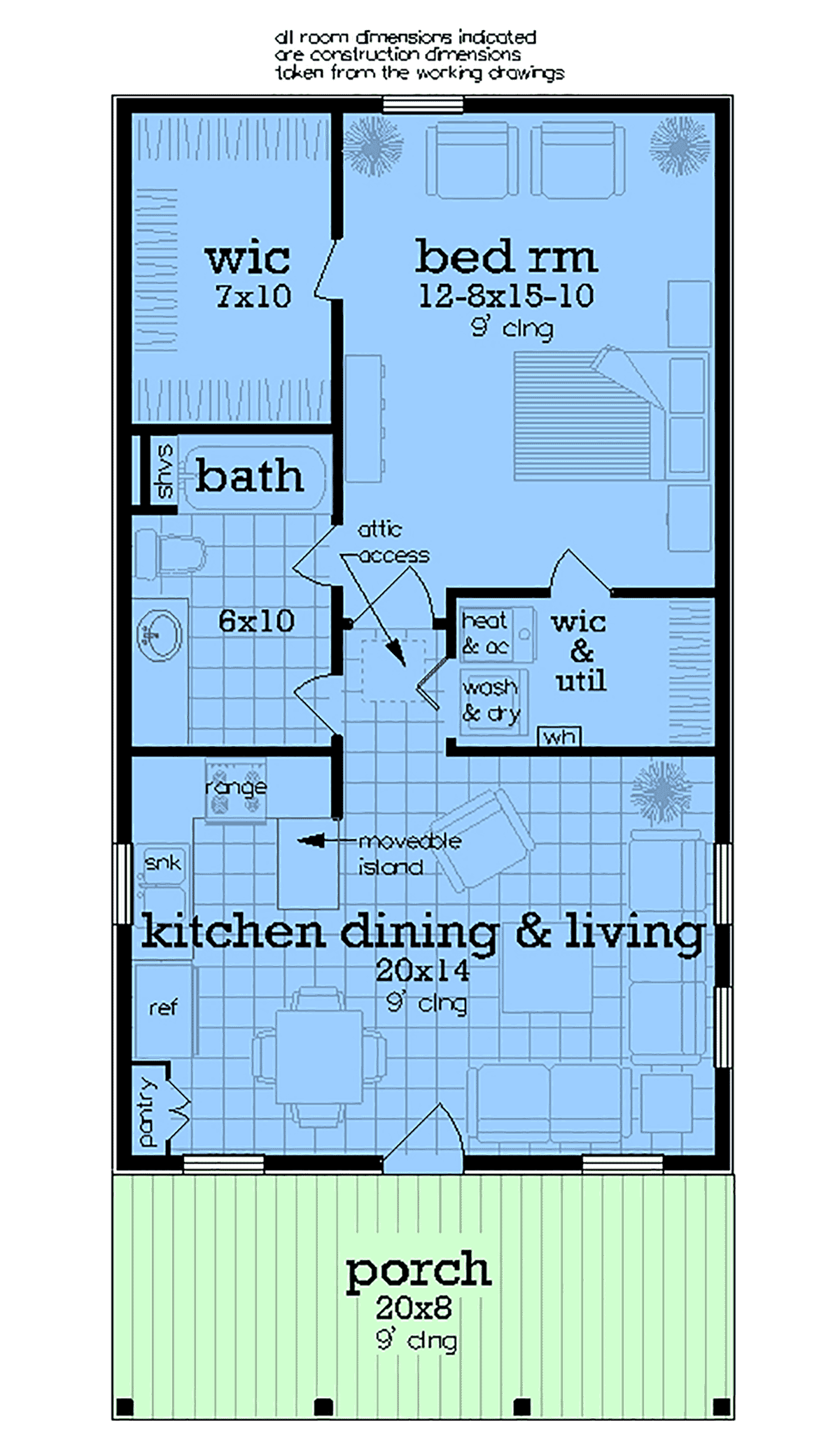 House Plan 76966 Level One