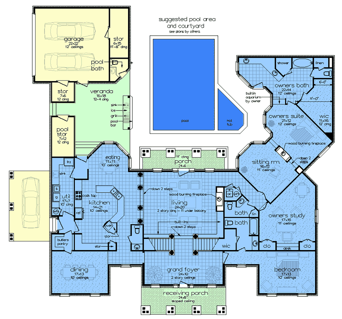 House Plan 76968 Level One