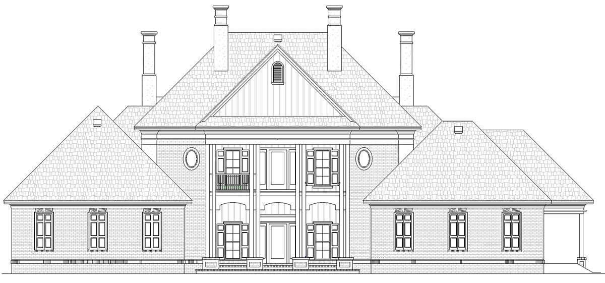 House Plan 76968 Rear Elevation