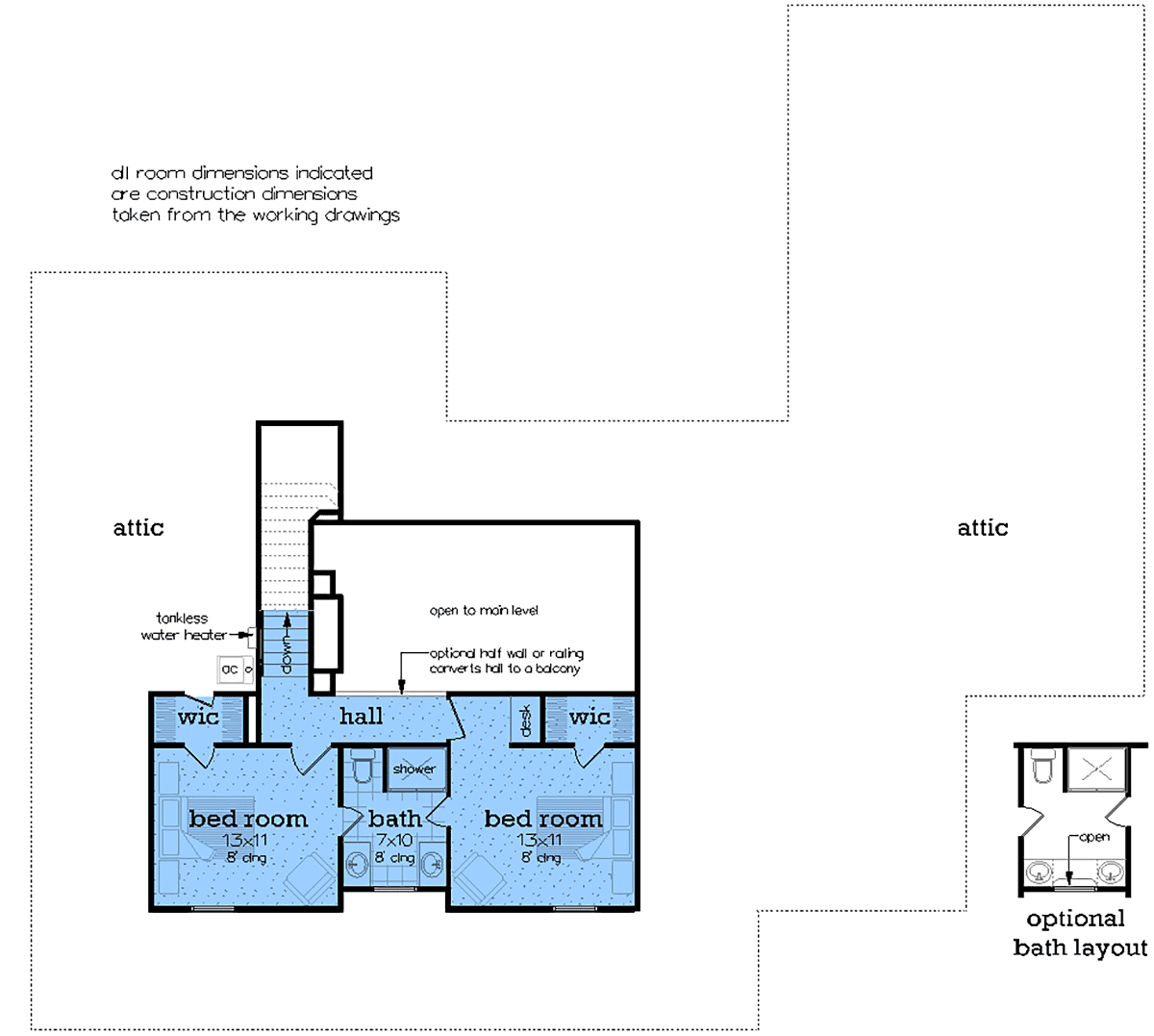 House Plan 76969 Level Two