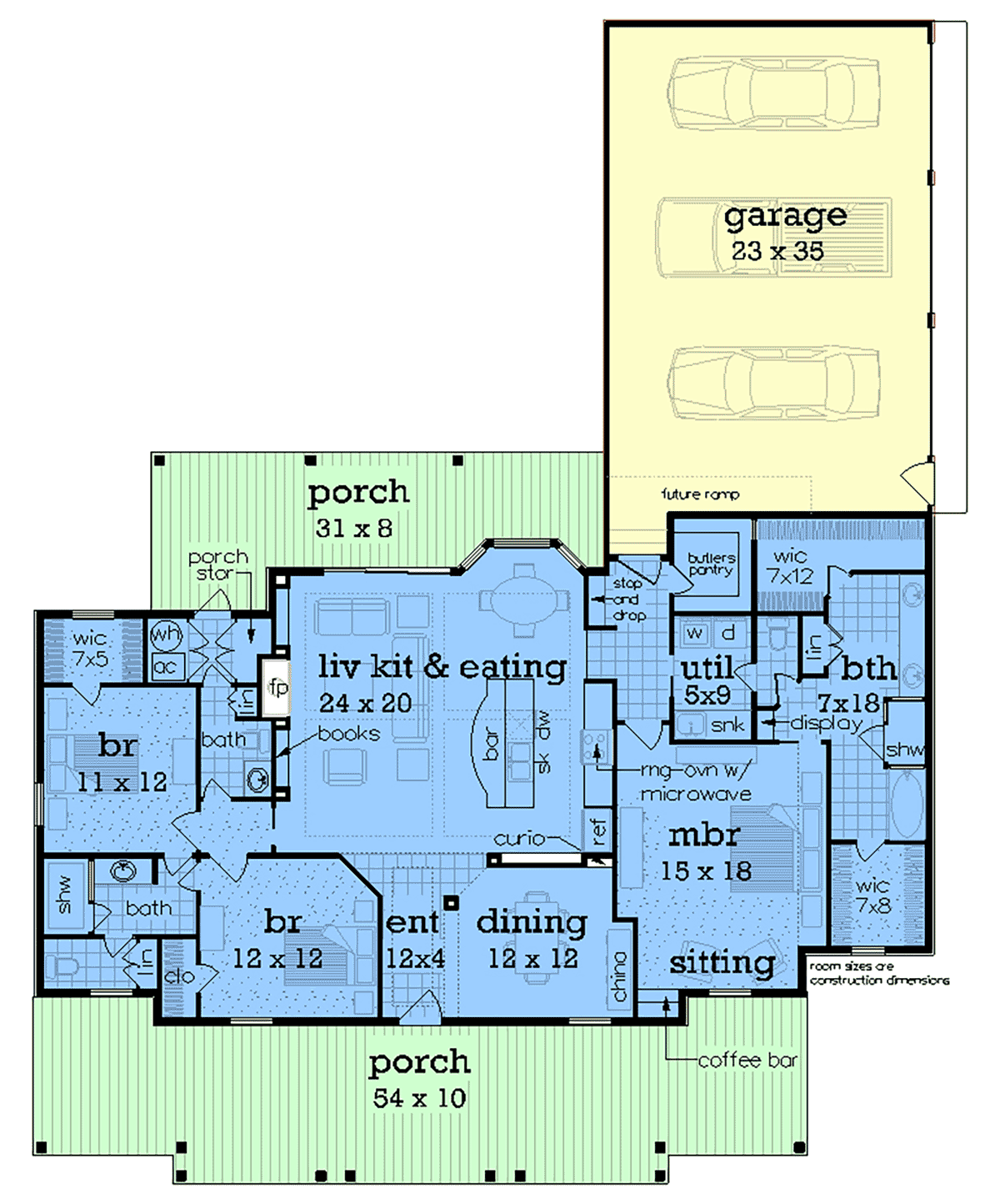 House Plan 76970 Level One