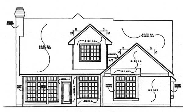 House Plan 77135 Rear Elevation