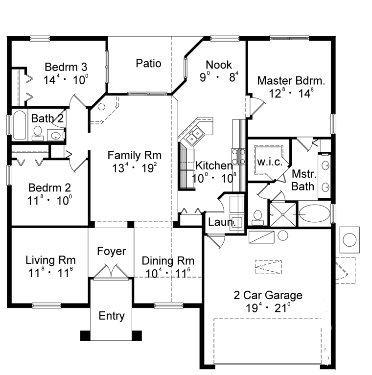 House Plan 77310 Level One