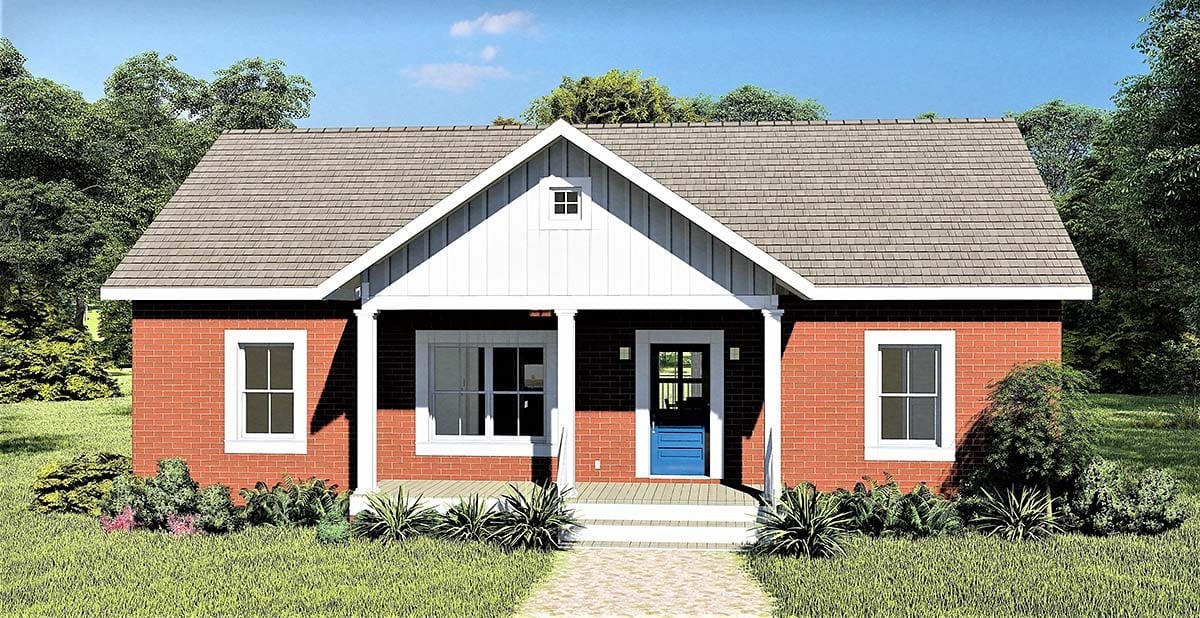Country, Ranch Plan with 1311 Sq. Ft., 3 Bedrooms, 2 Bathrooms Elevation