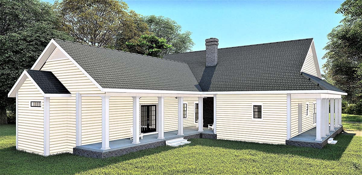 House Plan 77410 Rear Elevation