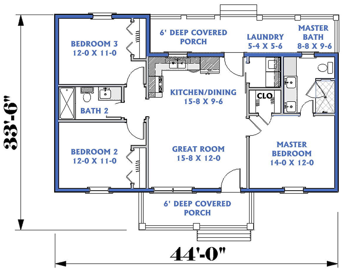 House Plan 77411 Level One