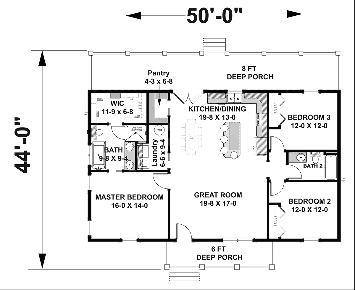 House Plan 77413 Level One