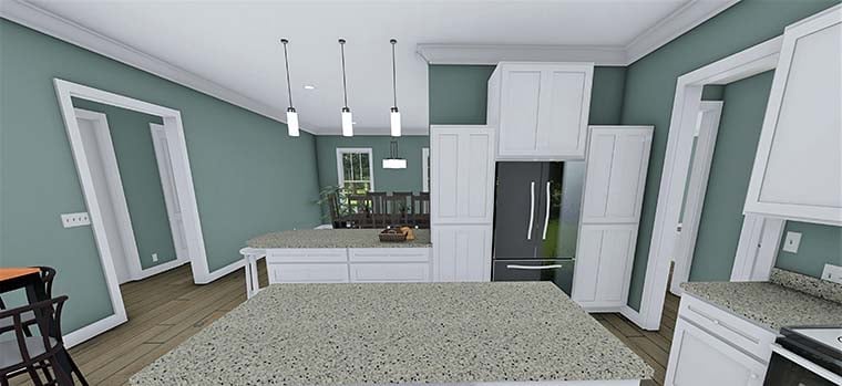 Cottage, Country, Traditional Plan with 2094 Sq. Ft., 3 Bedrooms, 2 Bathrooms Picture 6