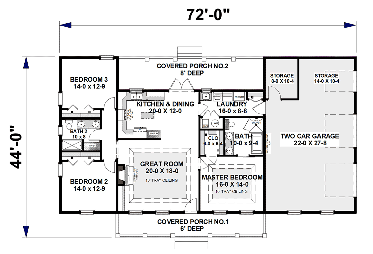 House Plan 77424 Level One