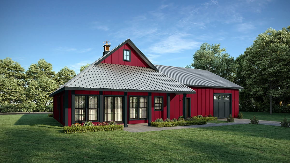 House Plan 77426 Rear Elevation
