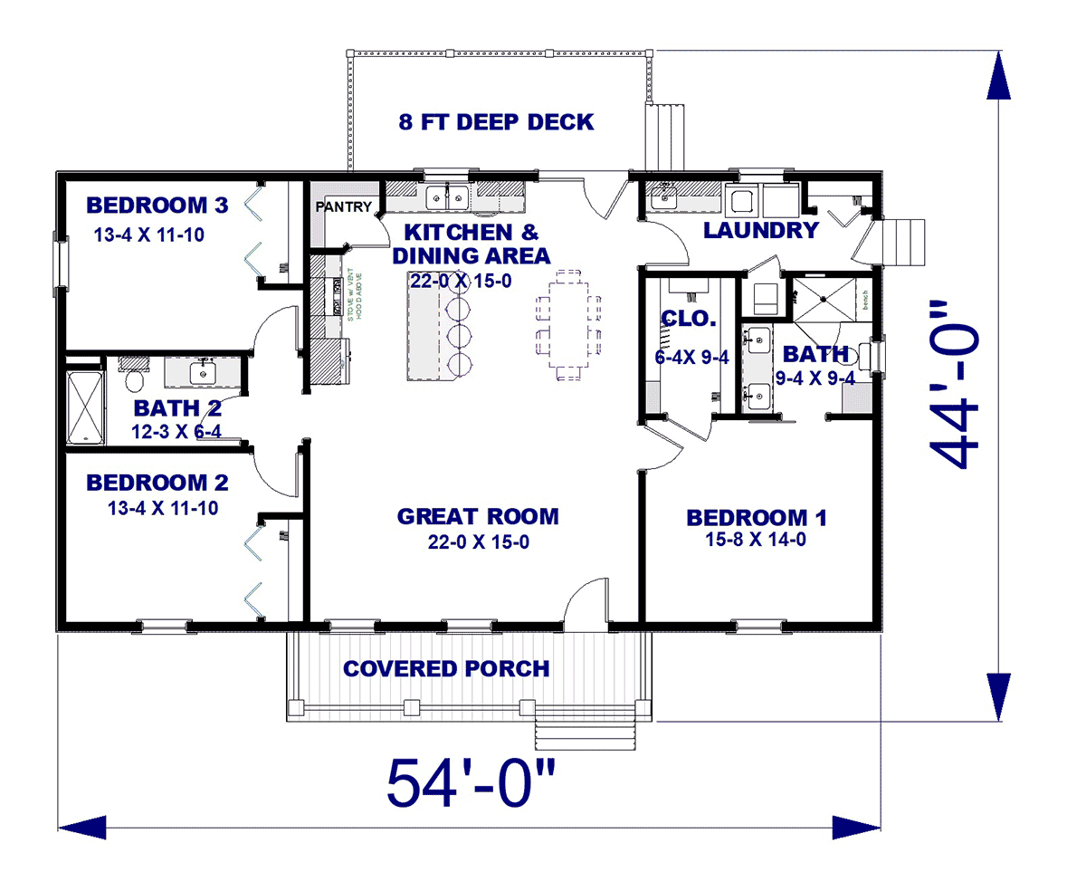 House Plan 77429 Level One