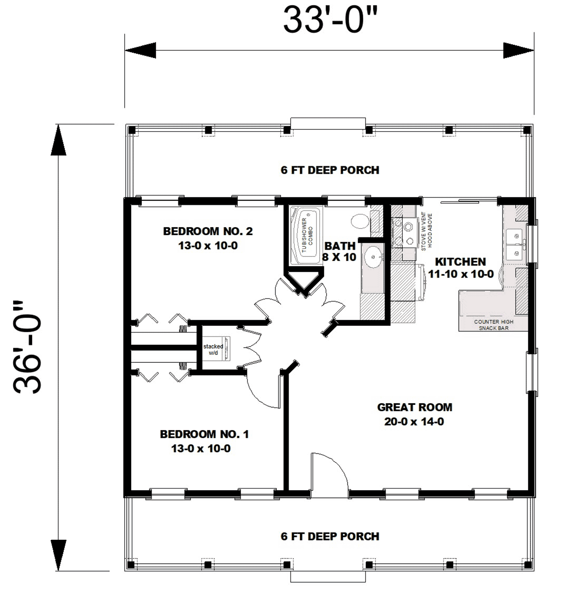 House Plan 77432 Level One