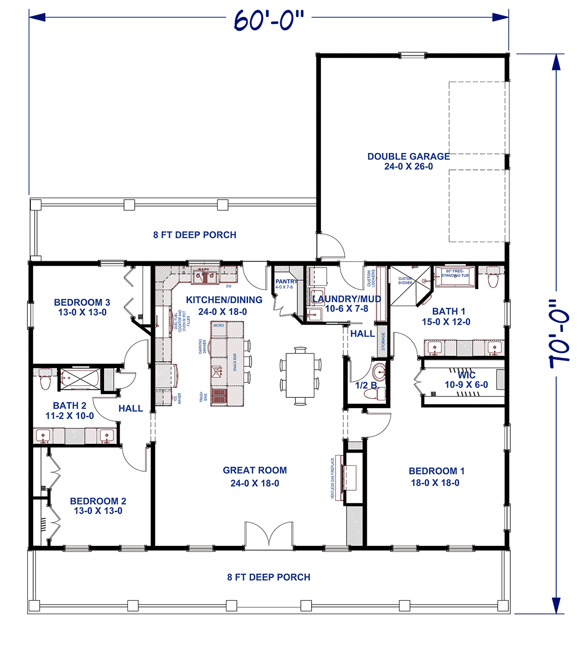 House Plan 77434 Level One