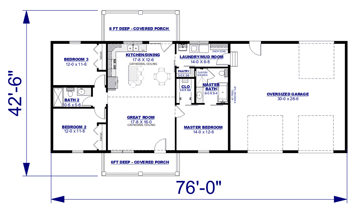 House Plan 77437 Level One