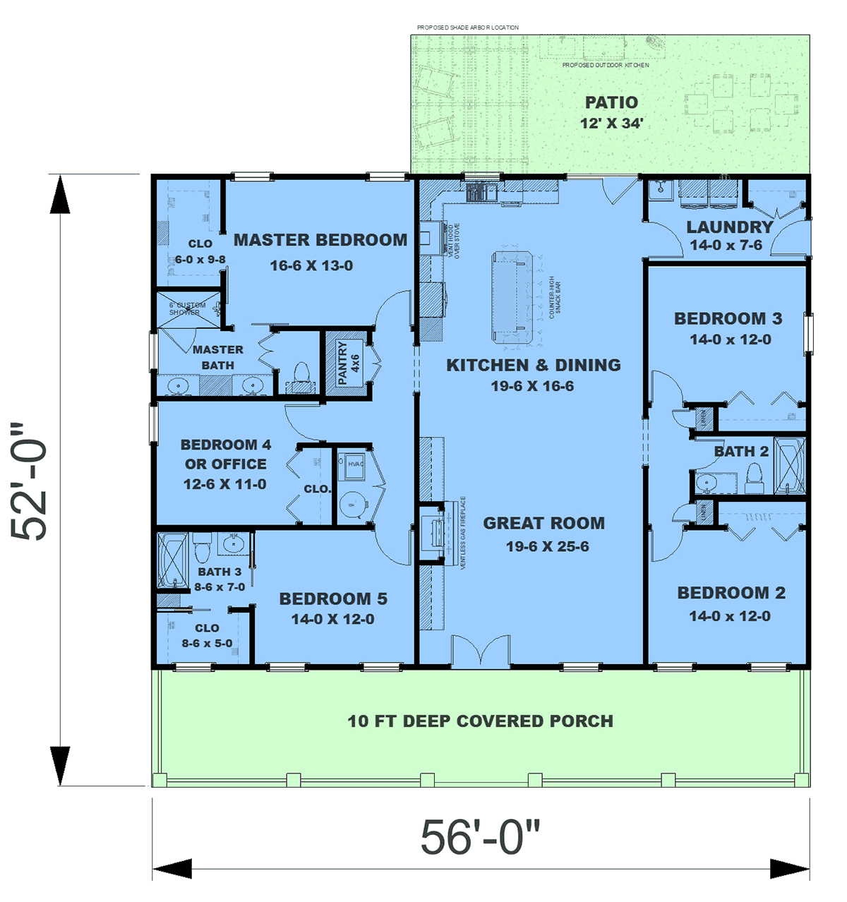 House Plan 77444 Level One