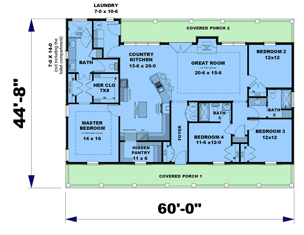 House Plan 77447 Level One