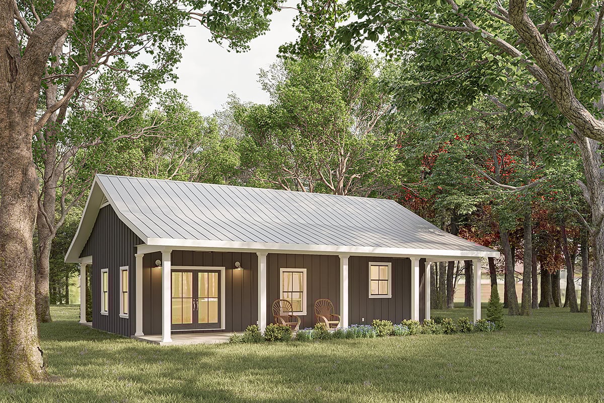 House Plan 77449 Rear Elevation