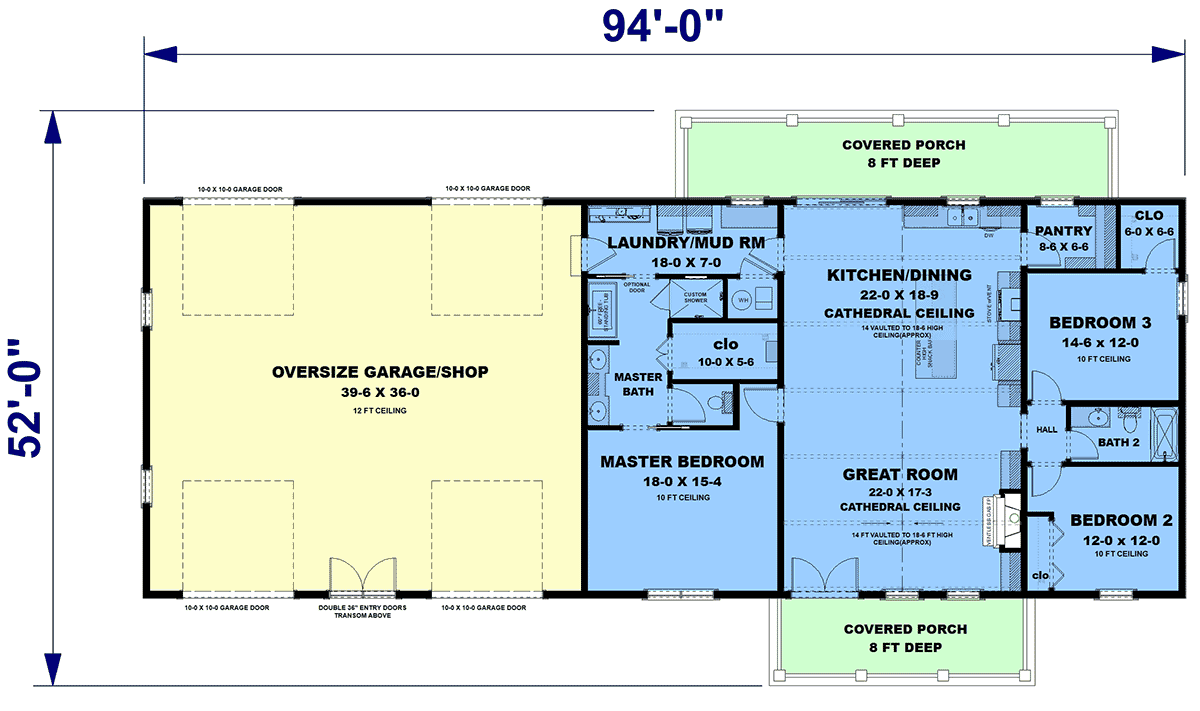 House Plan 77460 Level One