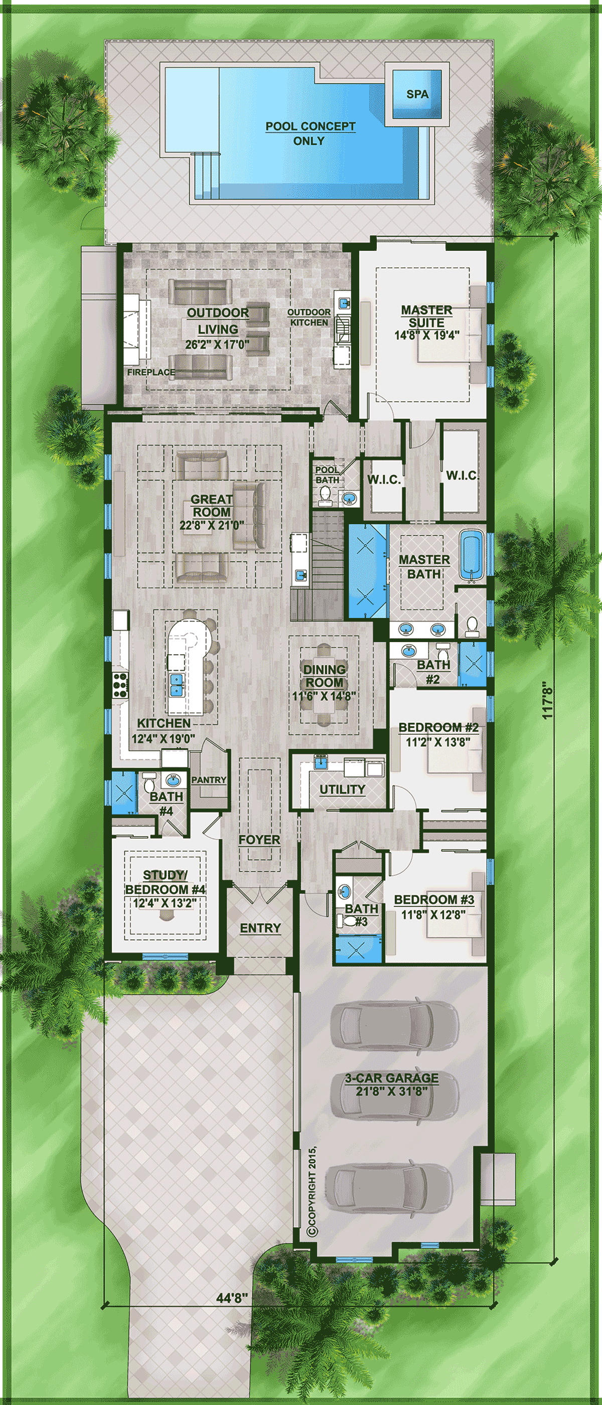 House Plan 77502 Level One