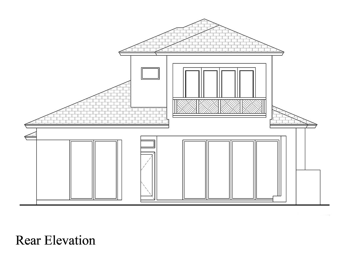 House Plan 77502 Rear Elevation