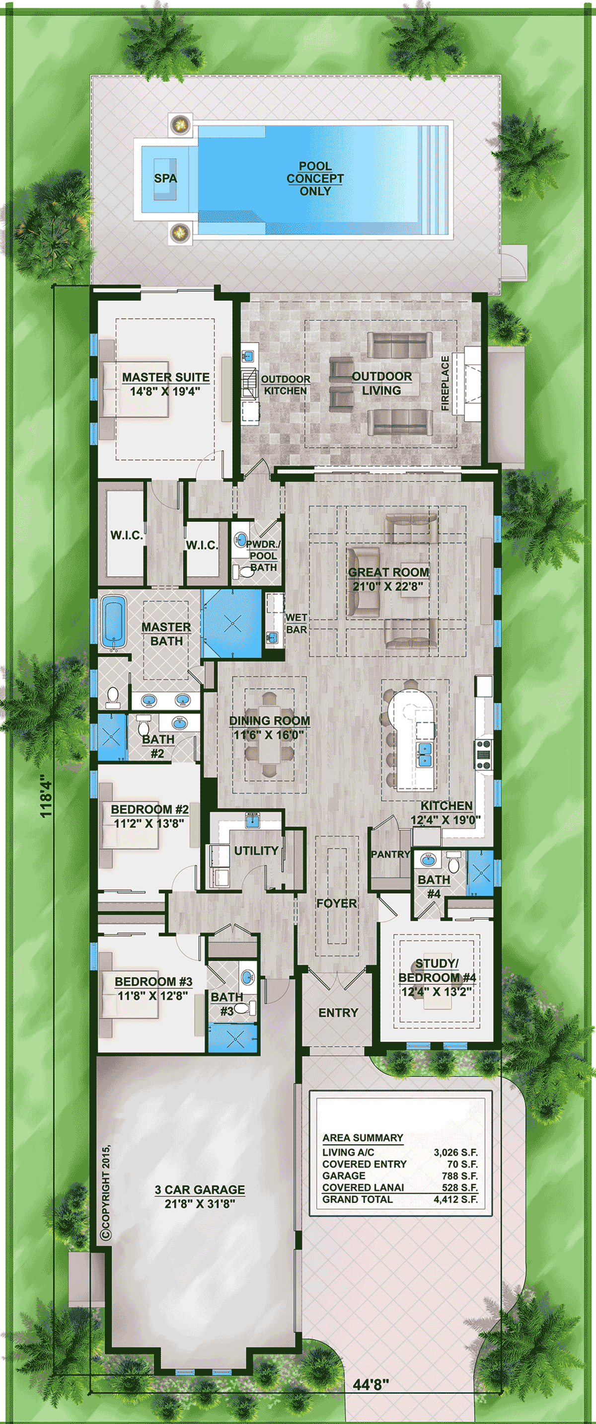 House Plan 77503 Level One