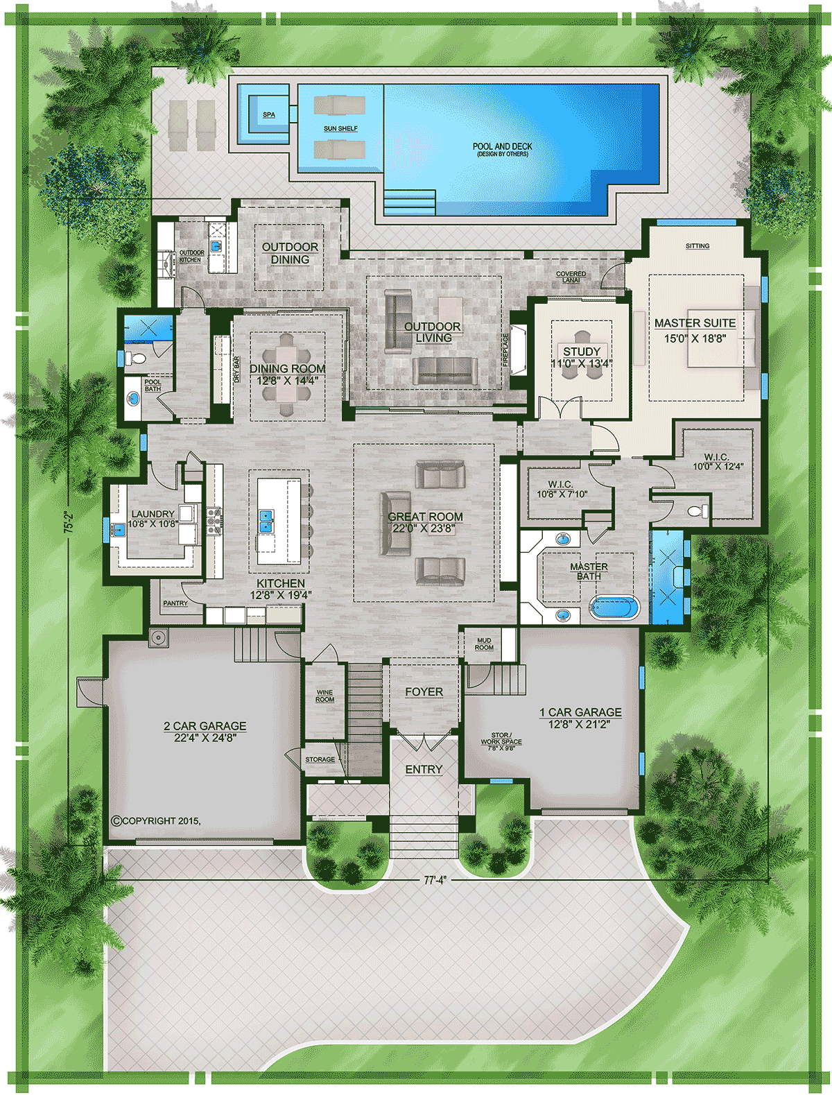 House Plan 77534 Level One