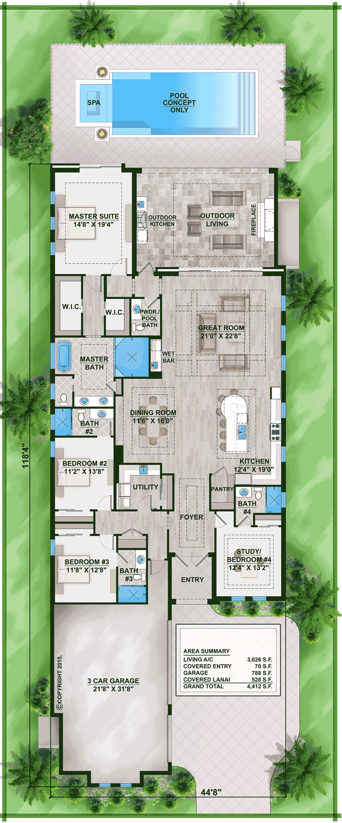 House Plan 77535 Level One