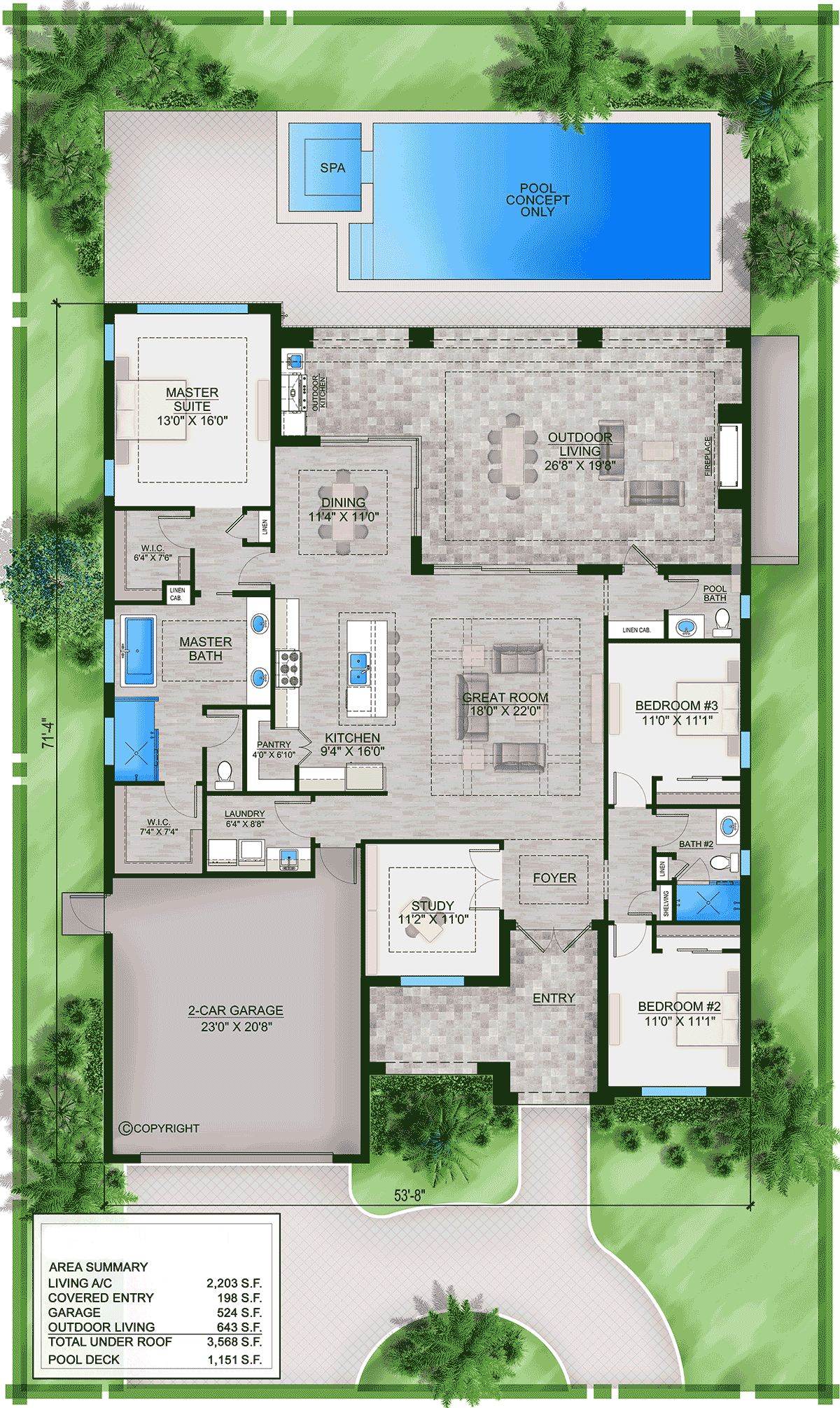 House Plan 77540 Level One
