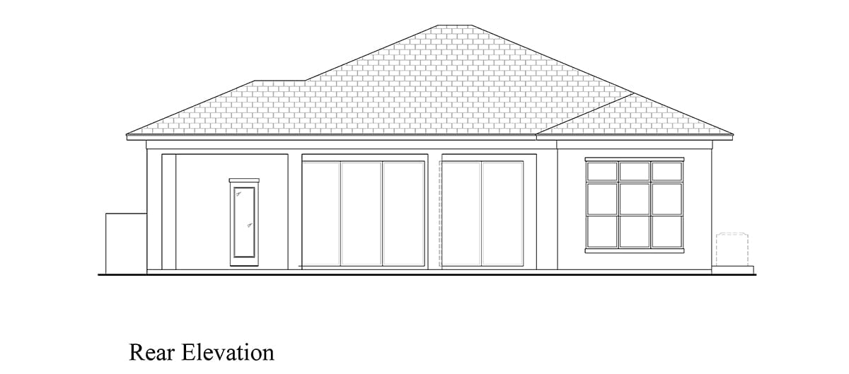 House Plan 77540 Rear Elevation