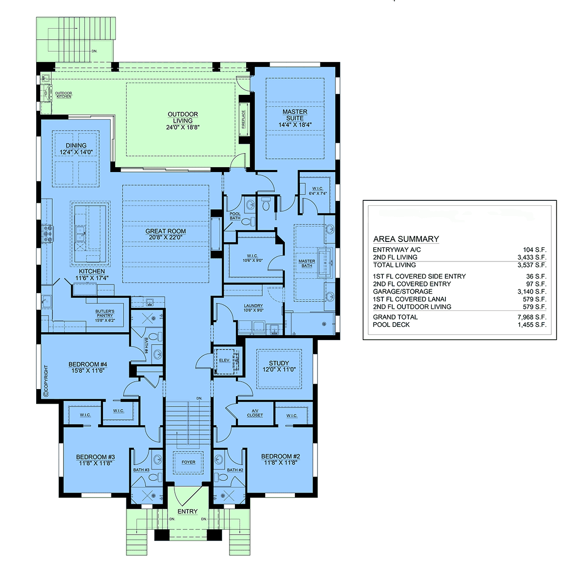 House Plan 77543 Level One