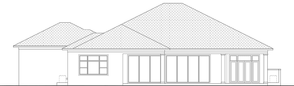 House Plan 77615 Rear Elevation