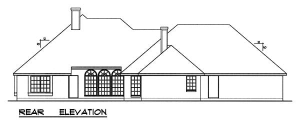 House Plan 77763 Rear Elevation