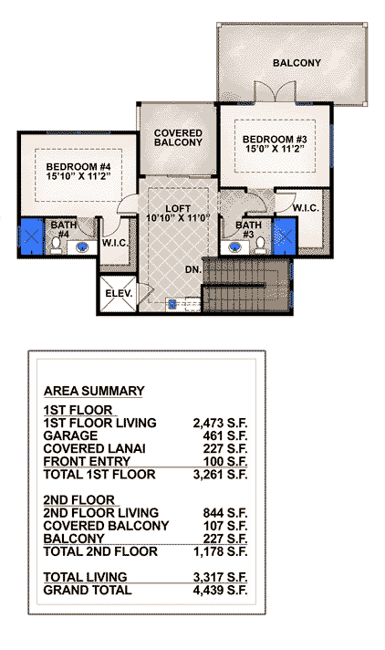 Plan 78111 | Mediterranean Style with 4 Bed, 4 Bath, 2 Car Garage